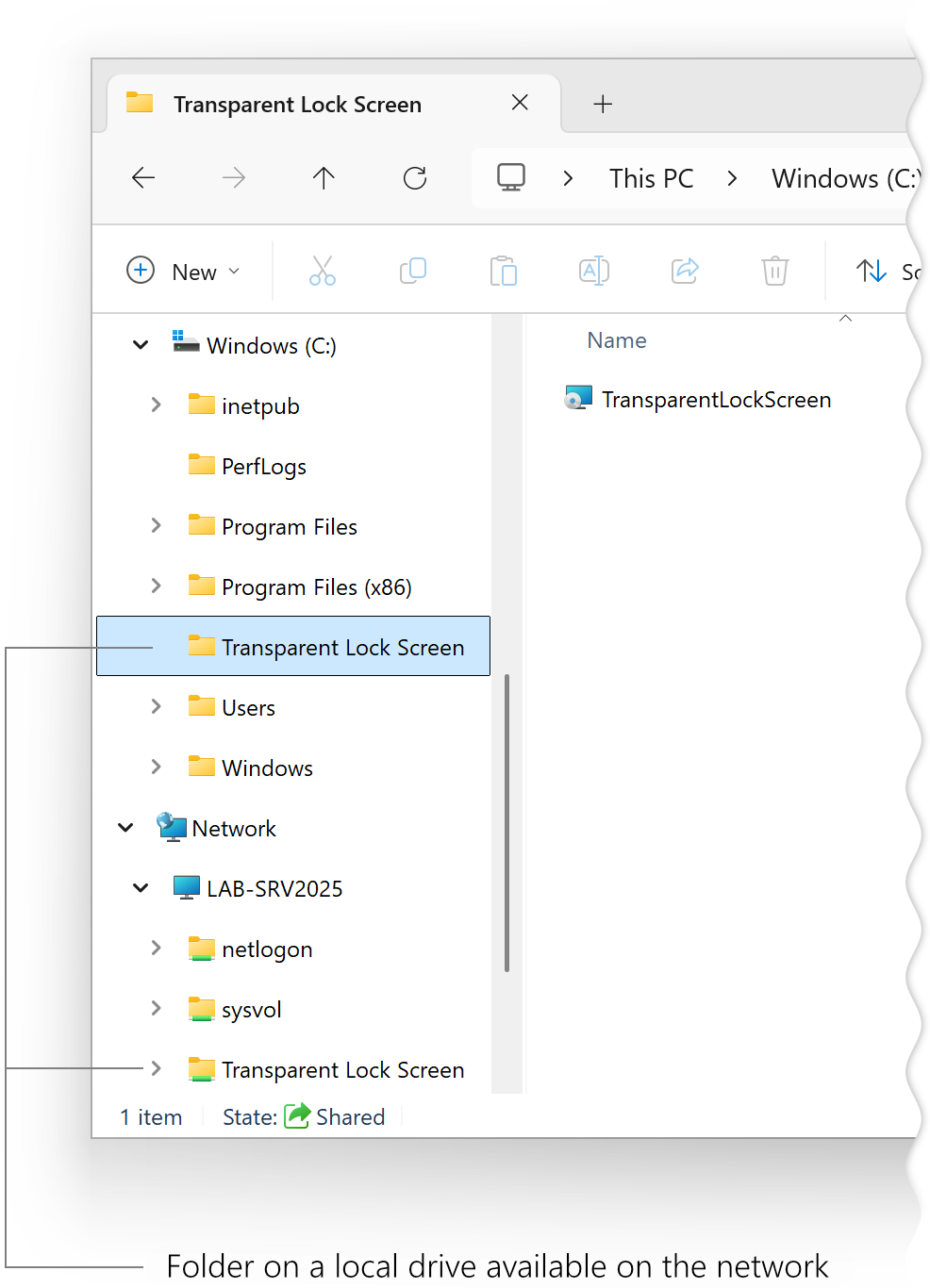 screenshot: Locating the installation file